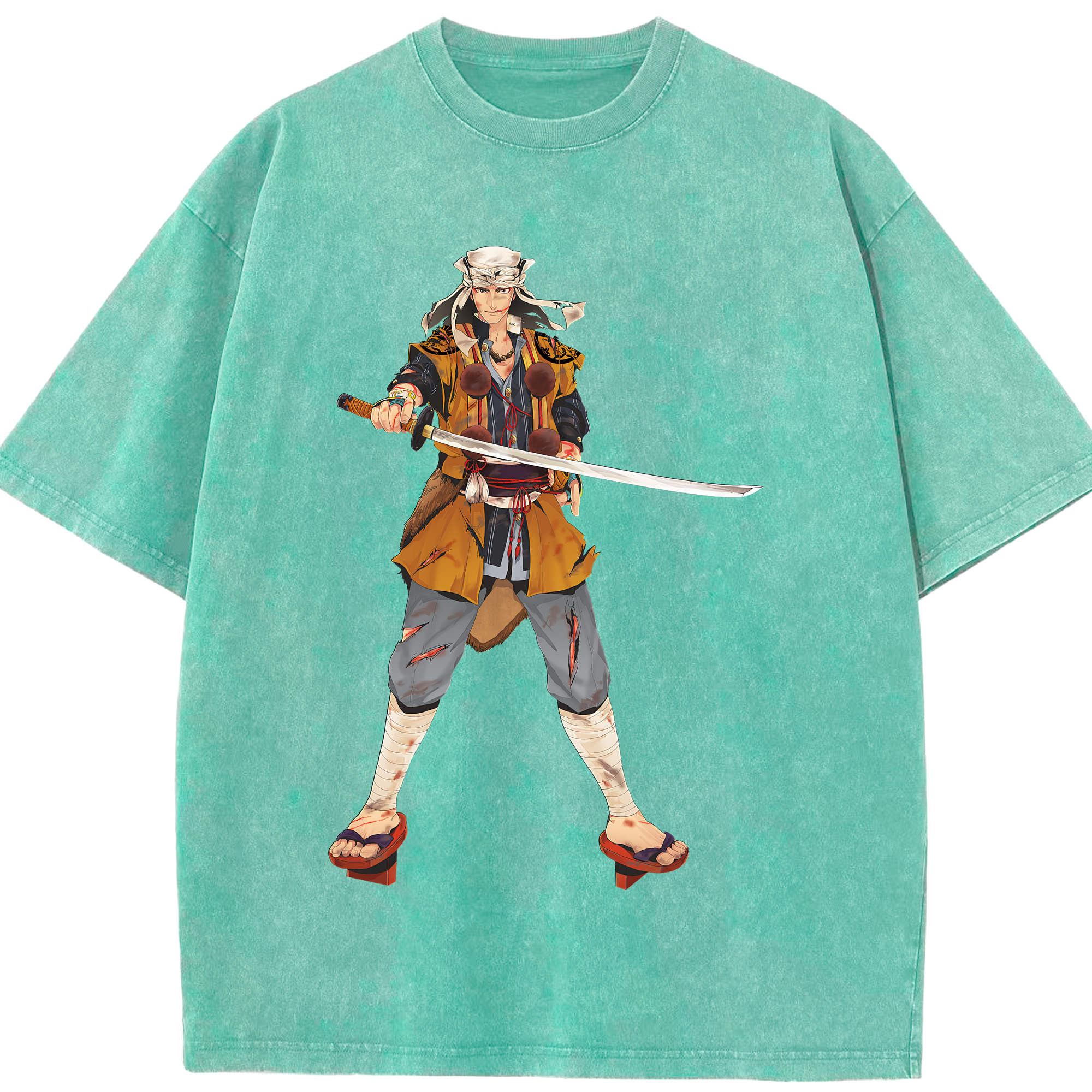 （画像用） 刀剣乱舞 Touken Ranbu 綿100% ヴィンテージ風 半袖Tシャツ（フロントプリント）